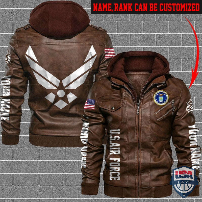 Personalized US Air Force Leather Jacket - HVsun