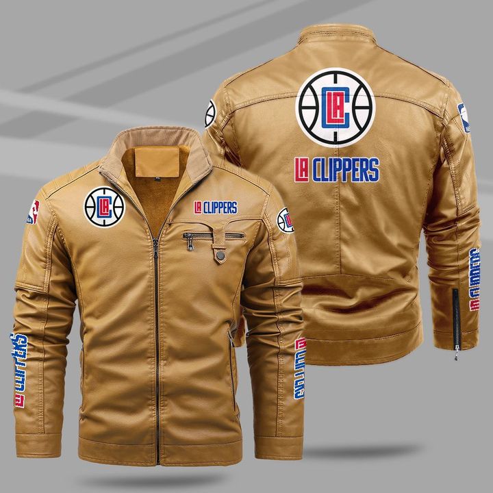 Los Angeles Clippers Fleece Leather Jacket - HVsun