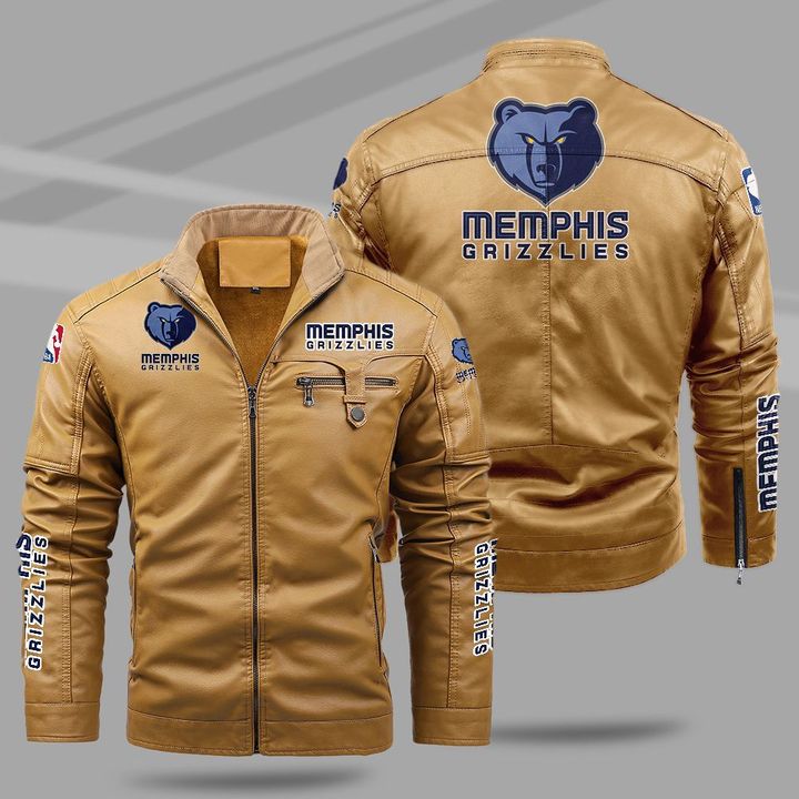 Memphis Grizzlies Fleece Leather Jacket - HVsun