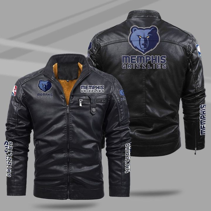Memphis Grizzlies Fleece Leather Jacket - HVsun