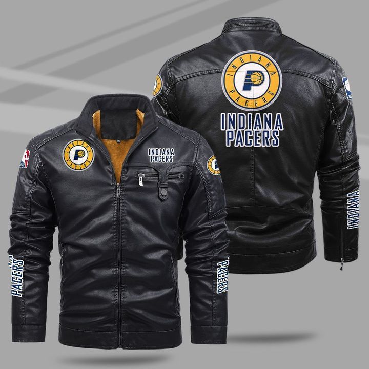 Indiana Pacers Fleece Leather Jacket - HVsun