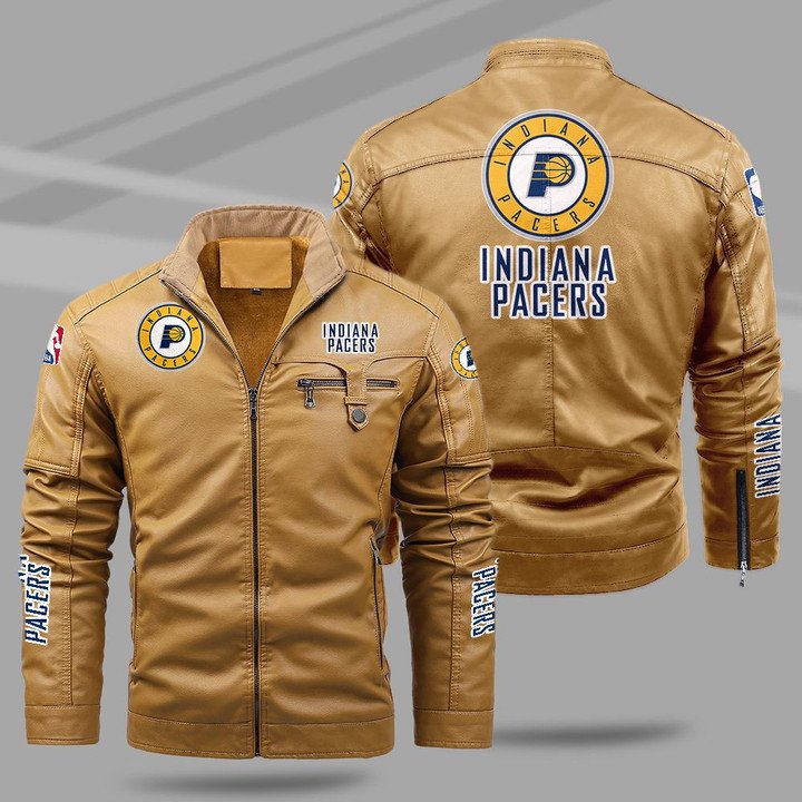 Indiana Pacers Fleece Leather Jacket - HVsun