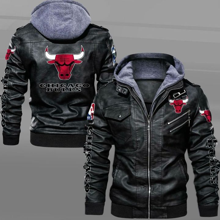 Chicago Bulls Logo Leather Jacket - HVsun
