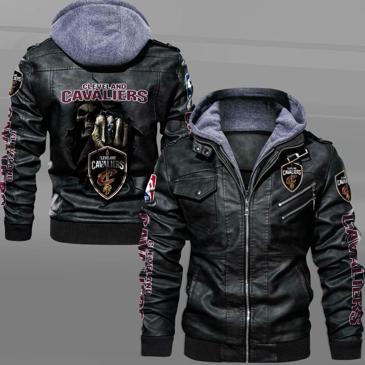 Cleveland Cavaliers Leather Jacket Dead Skull - USALast