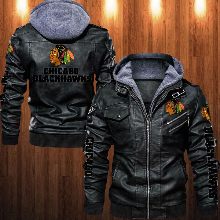 Chicago Blackhawks Leather Jacket - HVsun
