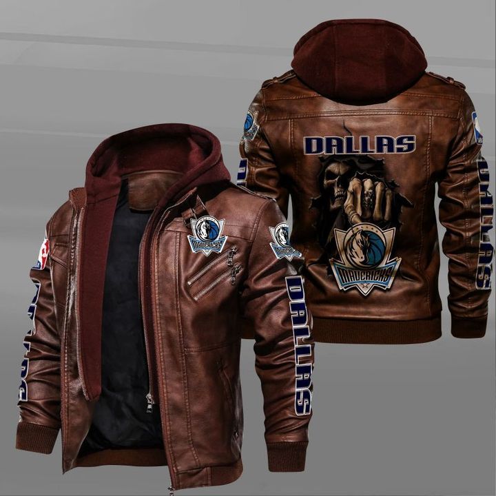 Dallas Mavericks Leather Jacket Dead Skull - HVsun