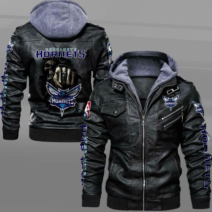Charlotte Hornets Leather Jacket Dead Skull - HVsun