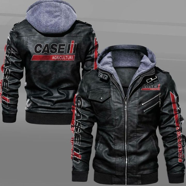 Case IH Agriculture Leather Jacket - HVsun