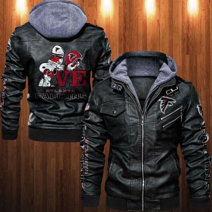 Atlanta Falcons Snoopy Leather Jacket - HVsun