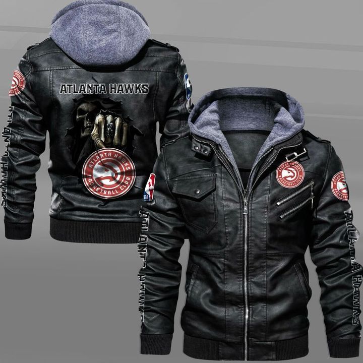 Atlanta Hawks Leather Jacket Dead Skull - HVsun