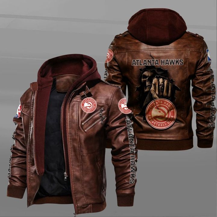 Atlanta Hawks Leather Jacket Dead Skull - HVsun