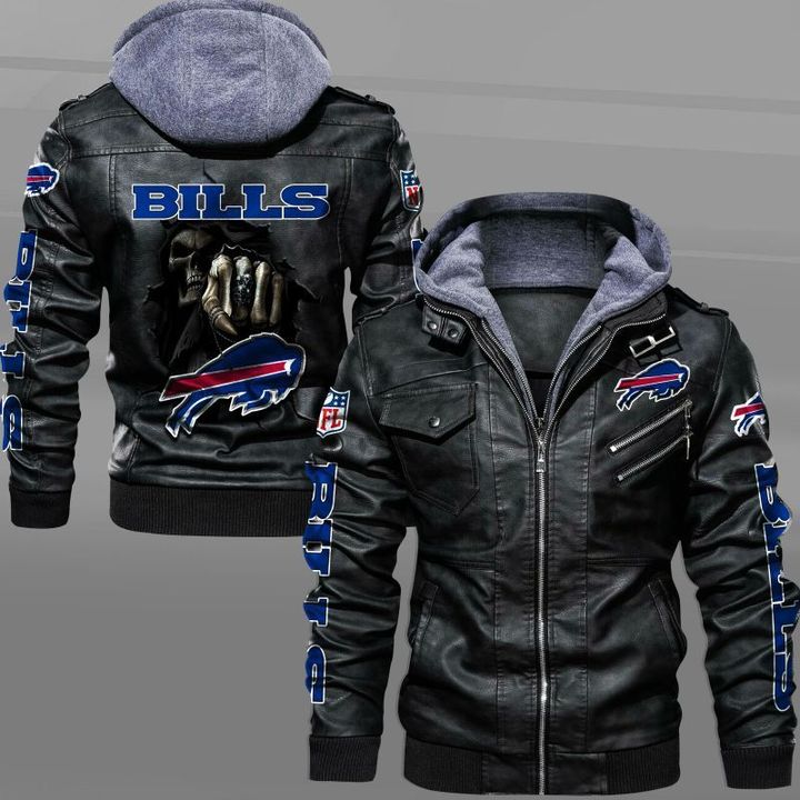 Buffalo Bills Leather Jacket Dead Skull - HVsun