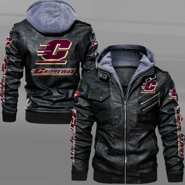 Central Michigan Chippewas Leather Jacket - HVsun