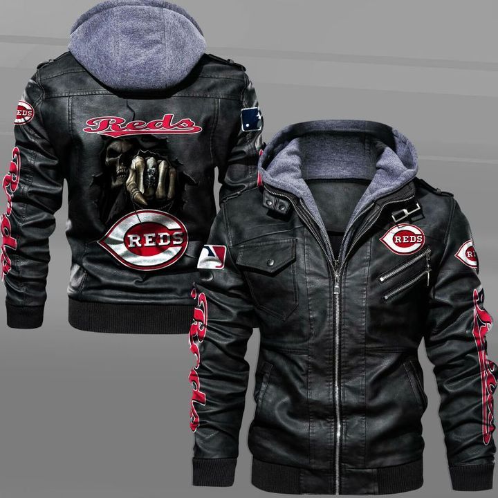 Cincinnati Reds Leather Jacket Dead Skull - HVsun