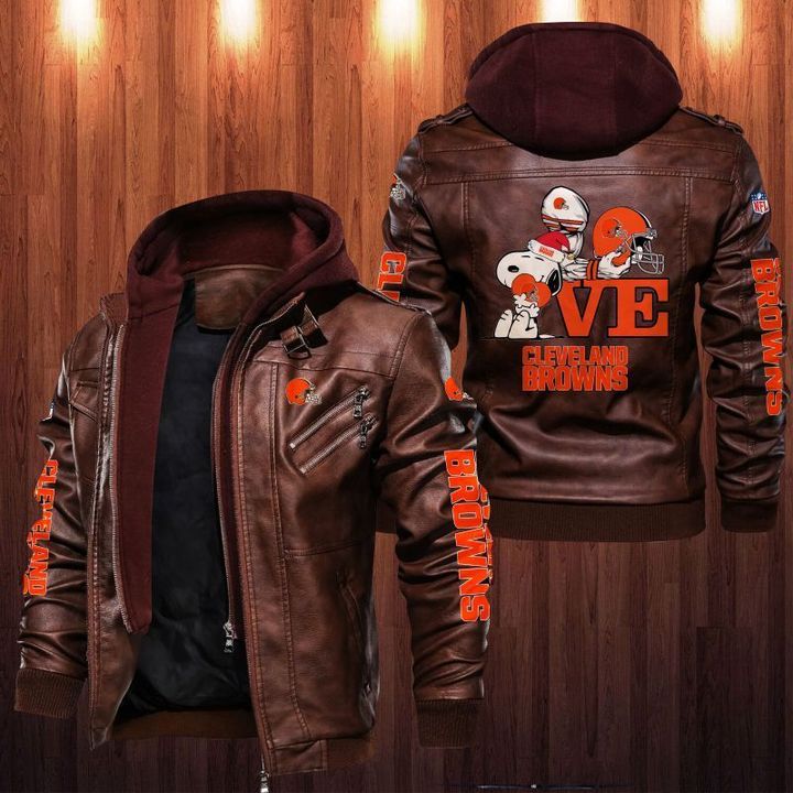 Cleveland Browns Snoopy Leather Jacket - USALast