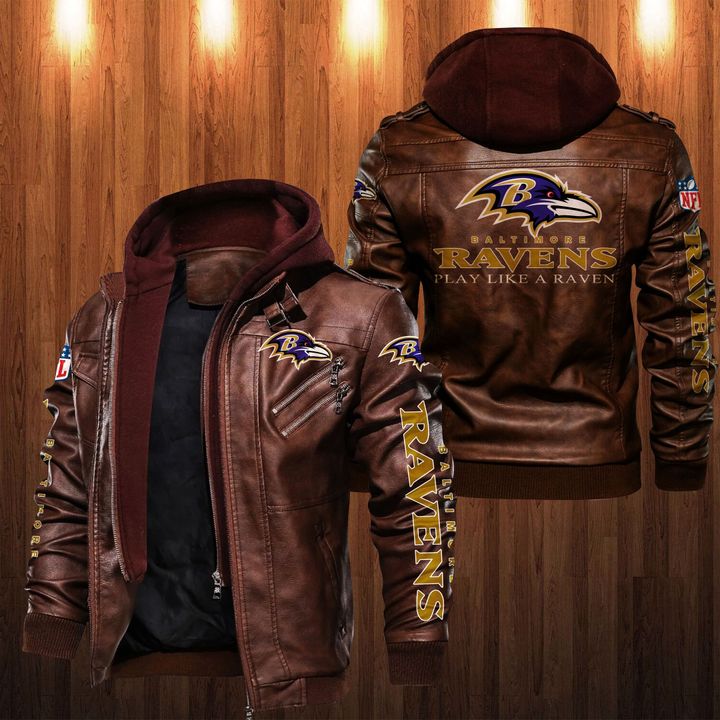 Baltimore Ravens Leather Jacket Play Like A Raven - HVsun