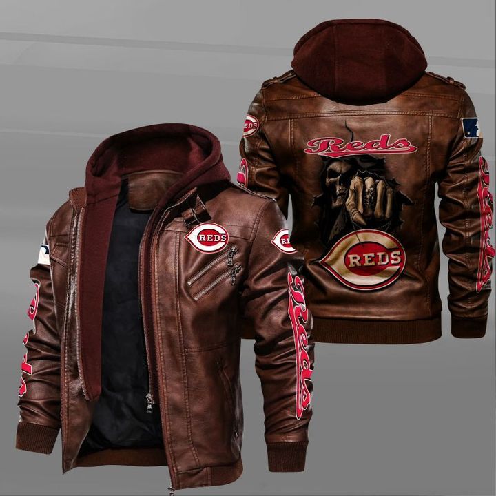Cincinnati Reds Leather Jacket Dead Skull - HVsun