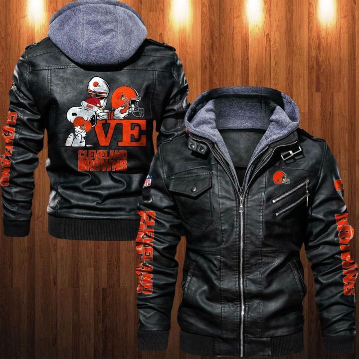 Cleveland Browns Snoopy Leather Jacket - USALast