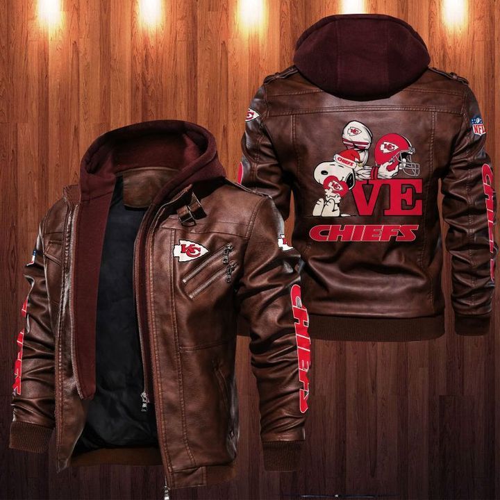 Kansas City Chiefs Snoopy Leather Jacket - HVsun