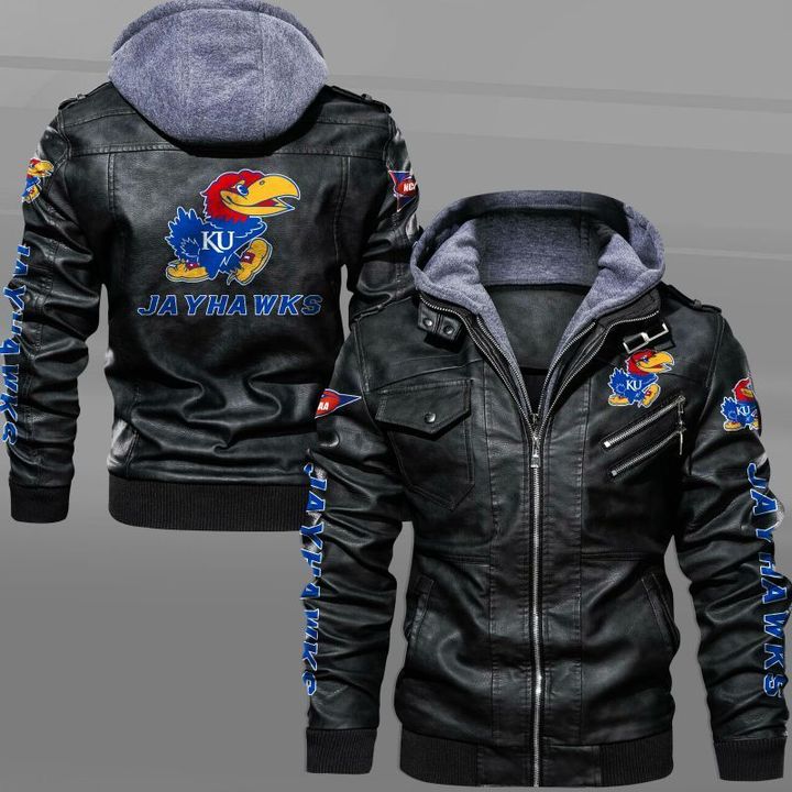 Kansas Jayhawks Leather Jacket - HVsun