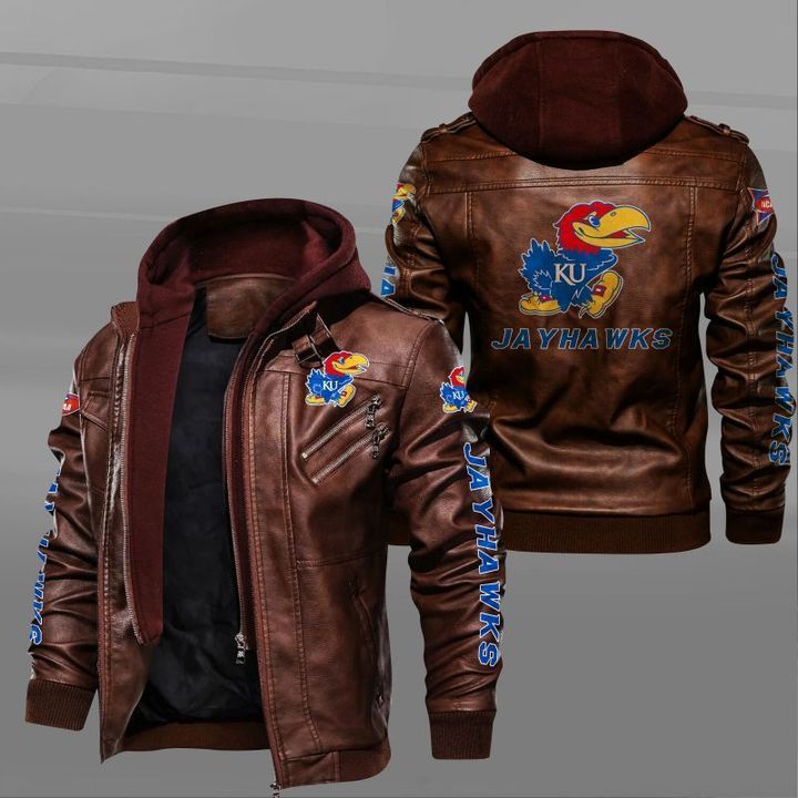 Kansas Jayhawks Leather Jacket - HVsun