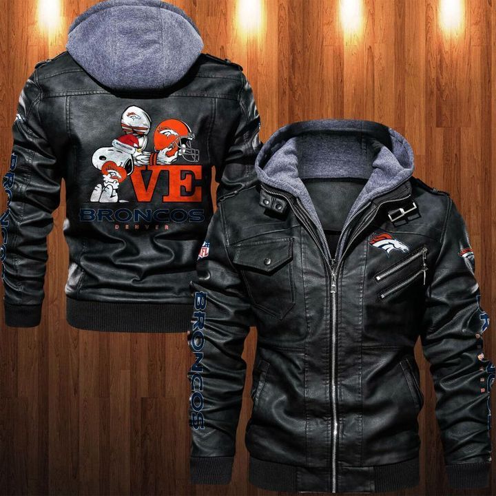 Denver Broncos Snoopy Leather Jacket - HVsun