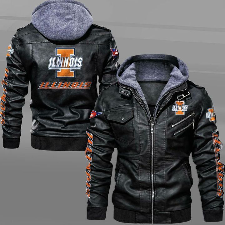 Illinois Fighting Illini Leather Jacket - HVsun