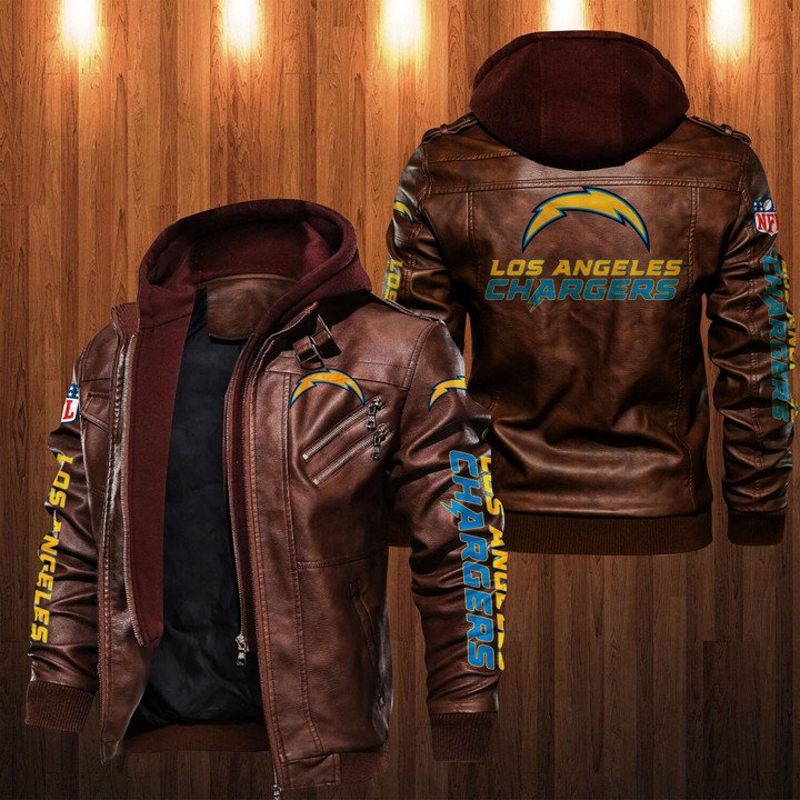 Los Angeles Chargers Leather Jacket - HVsun