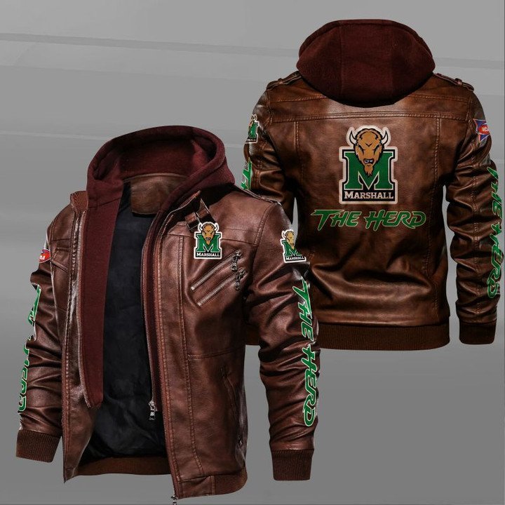 Marshall Thundering Herd Leather Jacket - HVsun