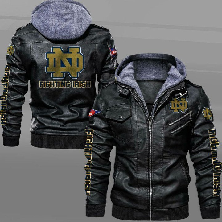 Notre Dame Fighting Irish Leather Jacket - HVsun