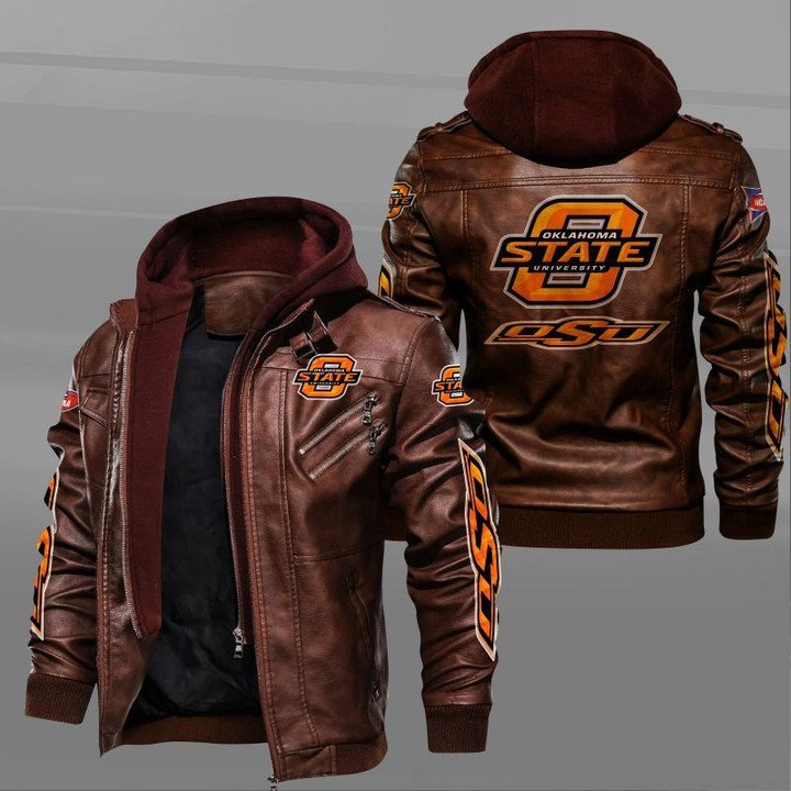 Oklahoma State Cowboys Leather Jacket - HVsun