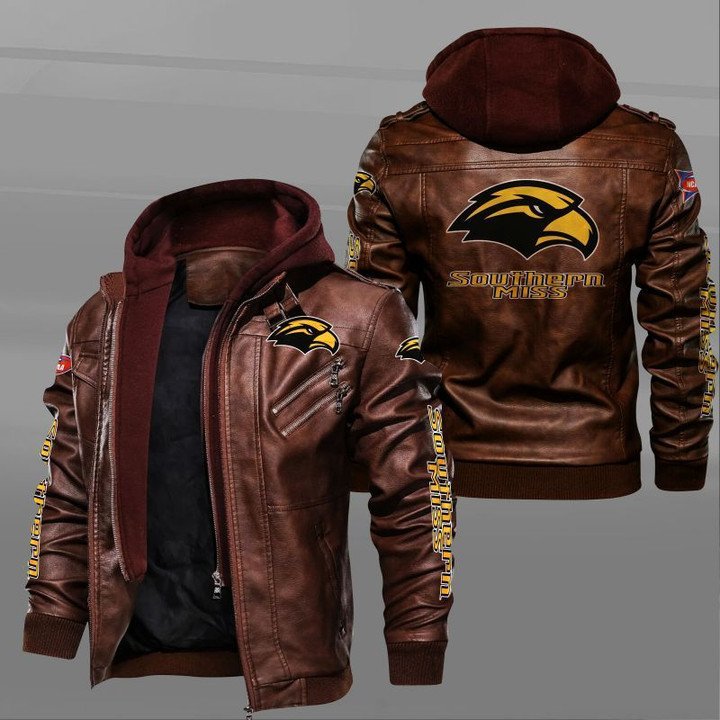 Southern Miss Golden Eagles Leather Jacket - HVsun