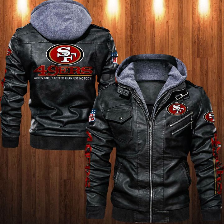 San Francisco 49ers Who's Got It Better Than Us Leather Jacket - HVsun