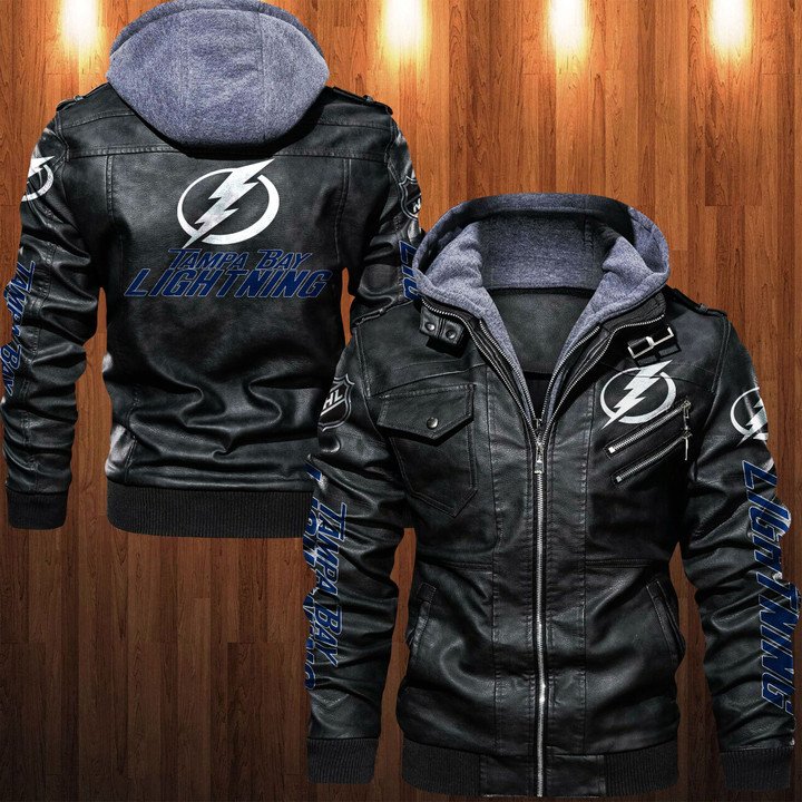 Tampa Bay Lightning Hooded Leather Jacket - HVsun