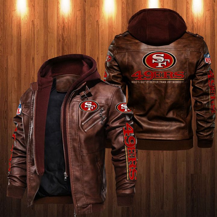 San Francisco 49ers Who's Got It Better Than Us Leather Jacket - HVsun