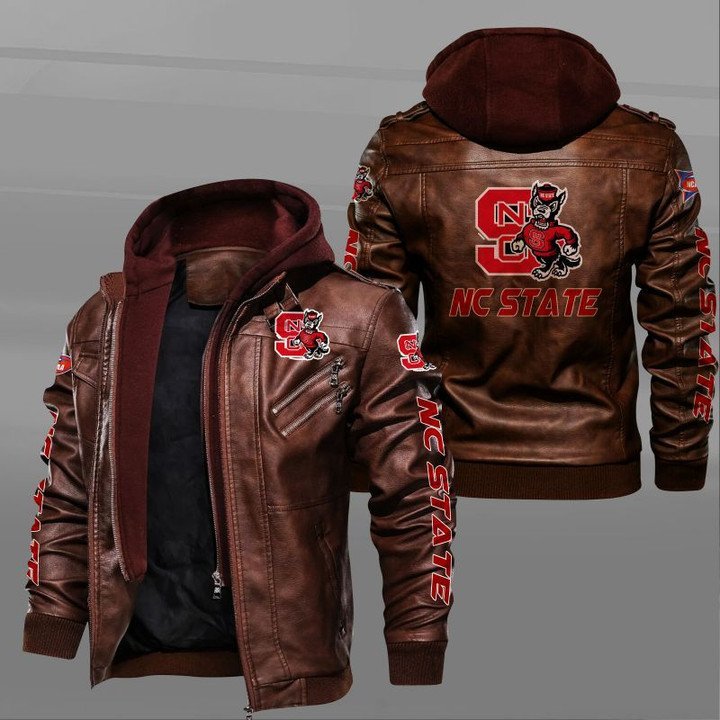 NC State Wolfpack Leather Jacket - HVsun