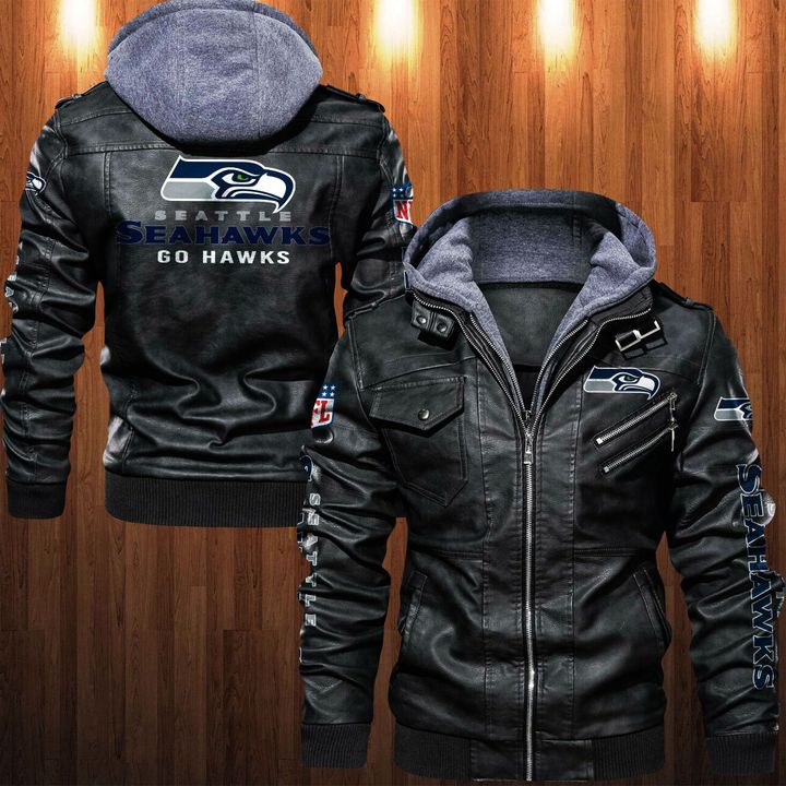 Seattle Seahawks Go Hawks Leather Jacket - HVsun