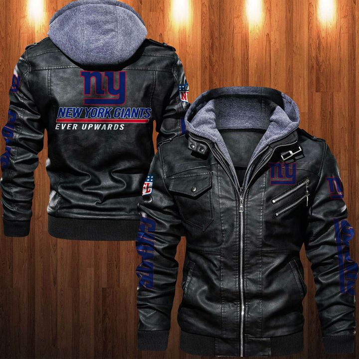 New York Giants Ever Upwards Leather Jacket - HVsun