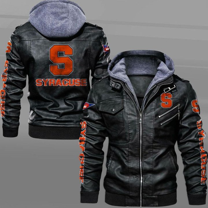 Syracuse Orange Leather Jacket - HVsun