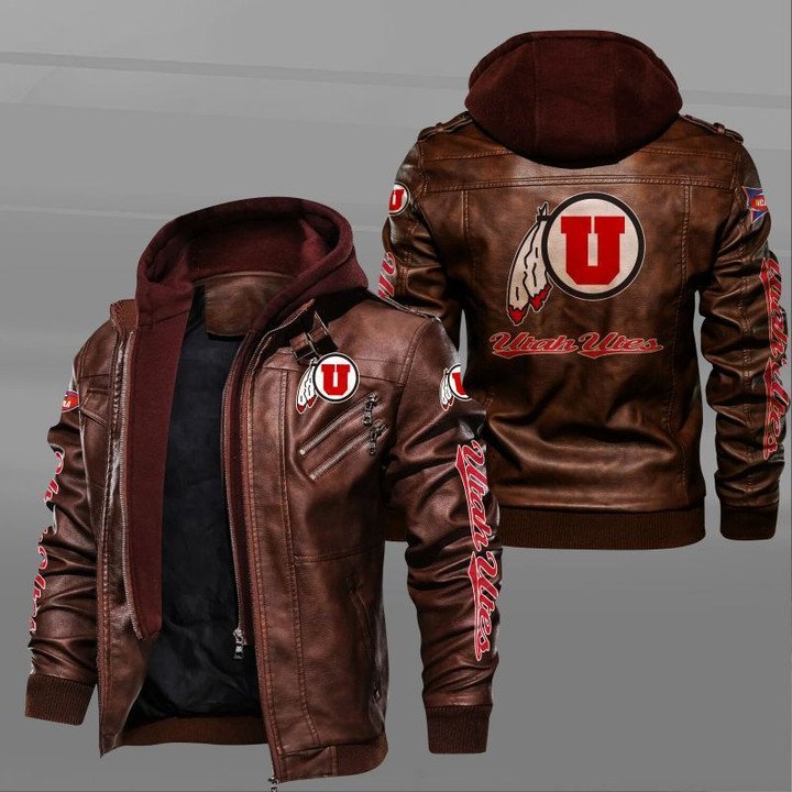 Utah Utes Leather Jacket - HVsun
