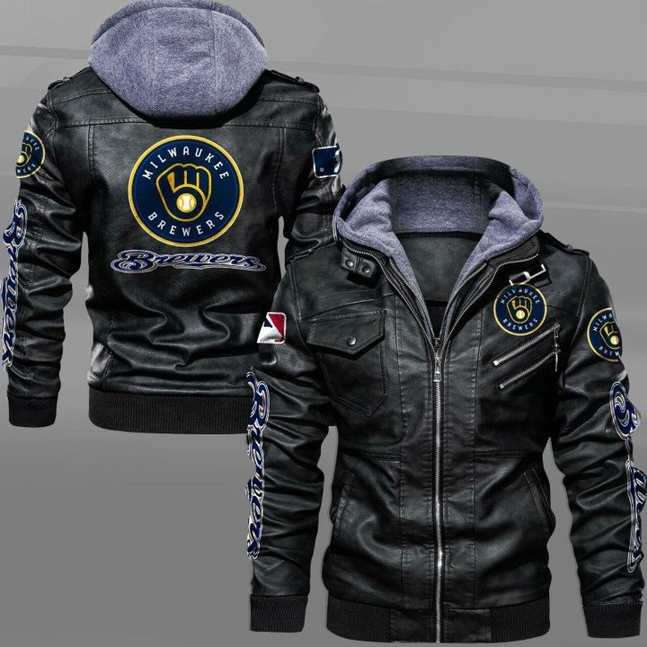 Milwaukee Brewers Leather Jacket - HVsun