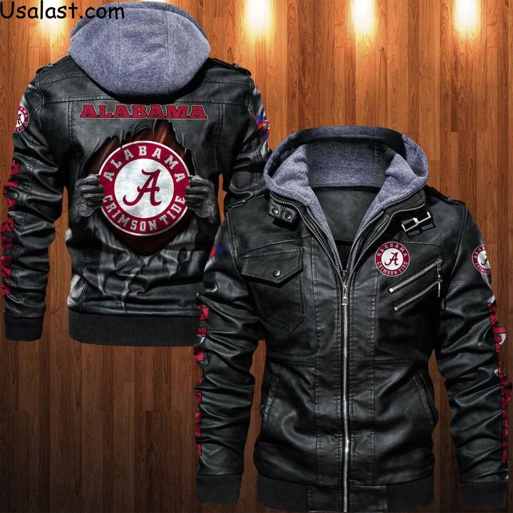 NCAA Alabama Crimson Tide Leather Jacket - HVsun