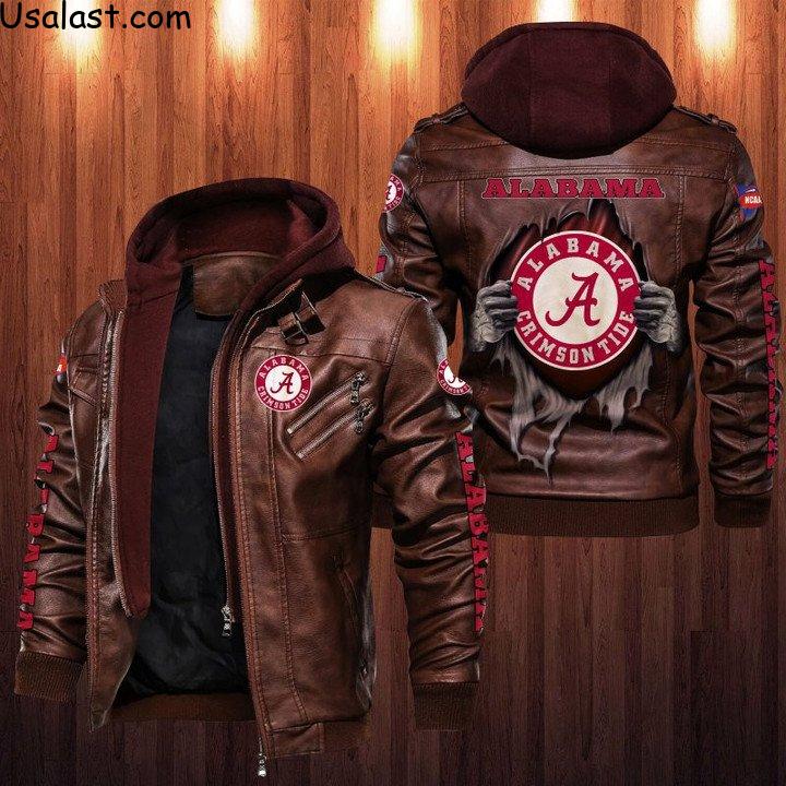 NCAA Alabama Crimson Tide Leather Jacket - HVsun