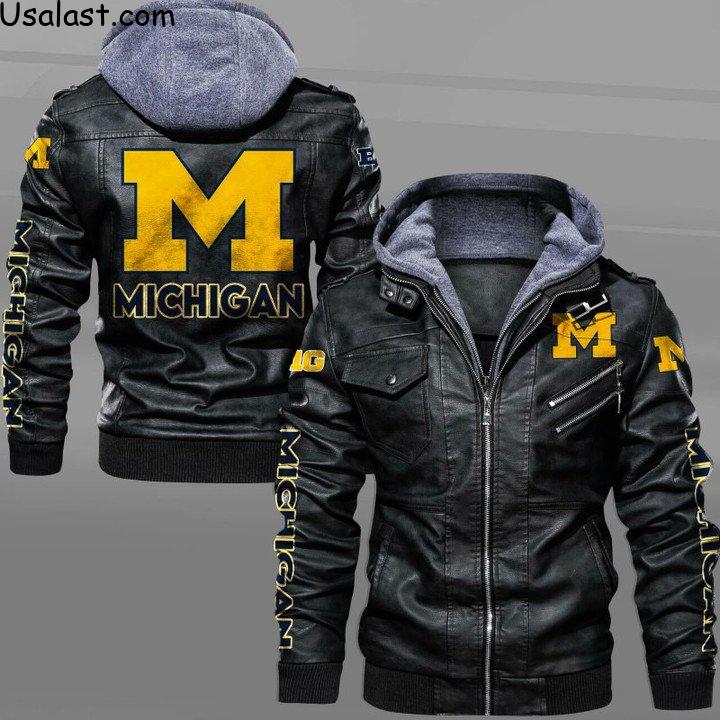 Michigan Football Leather Jacket - HVsun