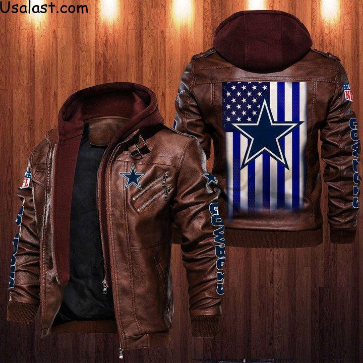 Dallas Cowboys United States Flag Leather Jacket - USALast