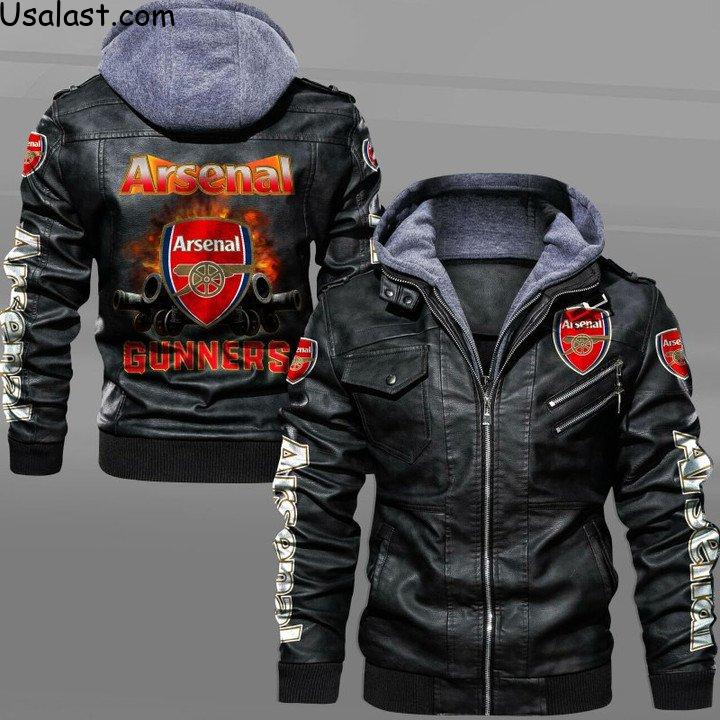 Arsenal The Gunners Leather Jacket - HVsun