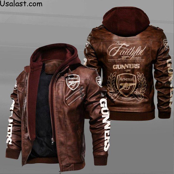 Arsenal Faithful Forever Leather Jacket - HVsun