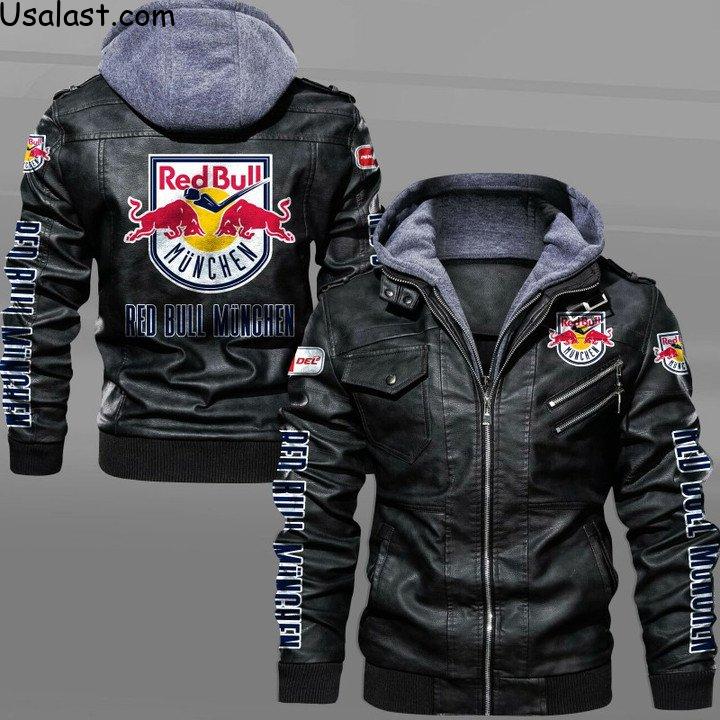EHC Red Bull Munchen Leather Jacket - USALast