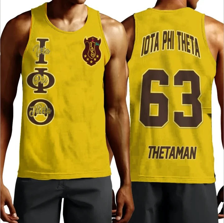 Fraternity Tank Top - Personalized Iota Phi Theta Gold Tank Top