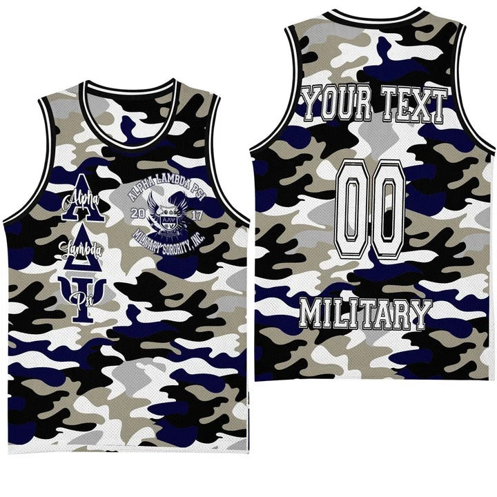 Sorority Basket Jersey - Alpha Lambda Psi Camo Basketball Jersey